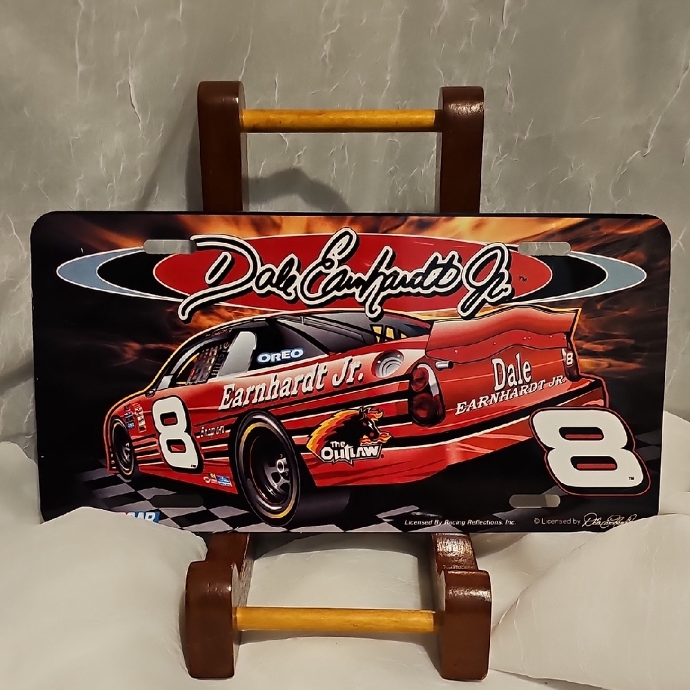 Dale Earnhardt Jr. Red and Black License Plate